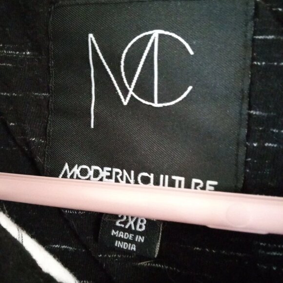 Modern Culture Polo Shirt Men's 2XB Heathered White & Gray With Black Stitching - Picture 5 of 6